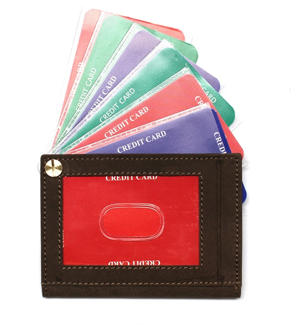 RFID Blocking Credit Card Holder -Fan Style - Hunter Leather Wallets Plus RFID Blocking Credit Card Holder -Fan Style - Hunter Leather Wallets Plus