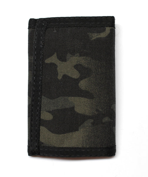 Black Mutlcam Camo Trifold Wallet 600D Nylon with 6 Credit Card Pockets - Made in USA