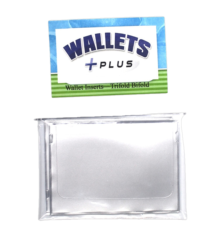 2 Pack of Plastic Wallet Inserts for Trifold or Bifold Wallets