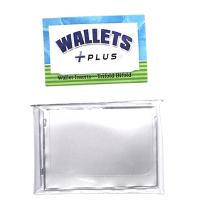 2 Pack of Plastic Wallet Inserts for Trifold or Bifold Wallets