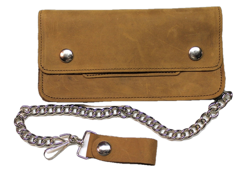 8 inch Trucker Wallet - Pull Up Leather - USA MADE