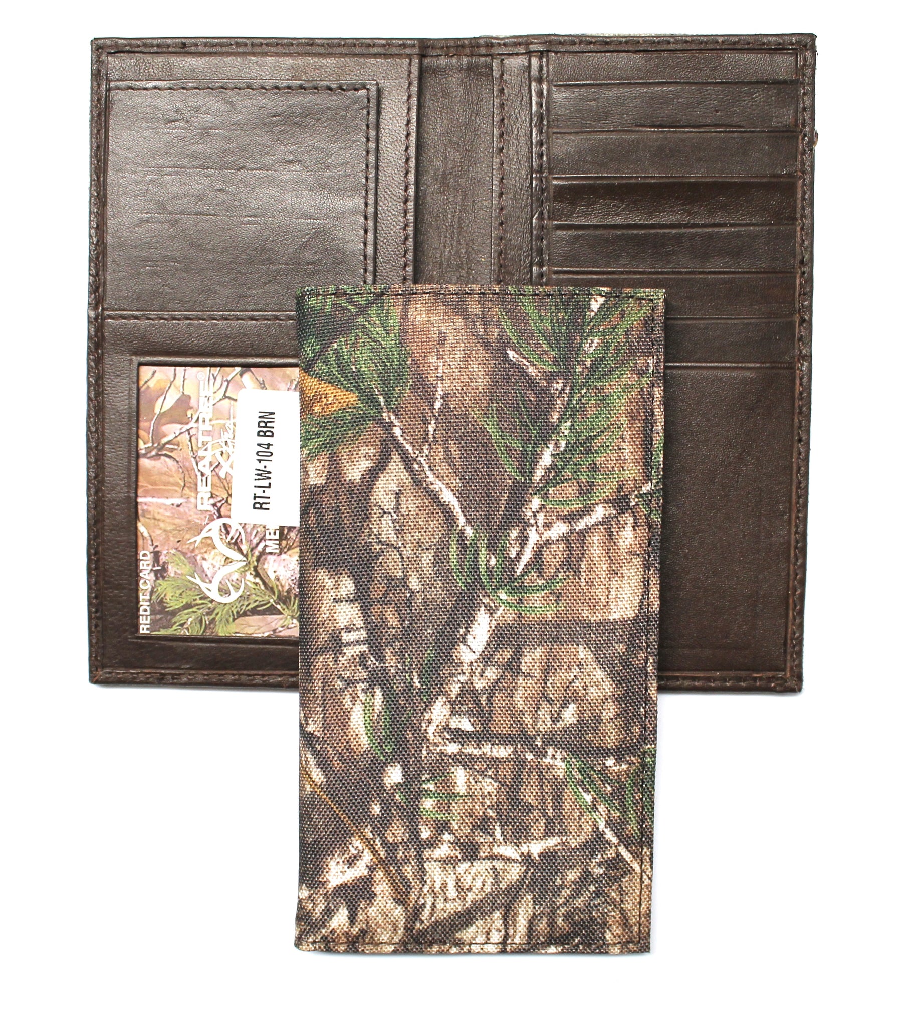 Realtree Camo Roper Wallet - Brown Leather and Nylon Camo – Wallets Plus