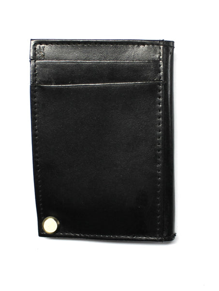 Credit Card Holder -Fan Style RFID Safe- Black Leather
