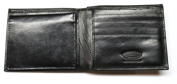 Fire Fighter Billfold Style Wallet - Black Leather