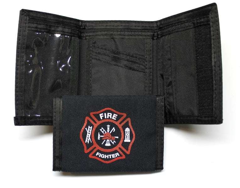IPick Fire Department Firefighter RFID Resistant PU Leather Wallet - Slim Bi-fold For Men