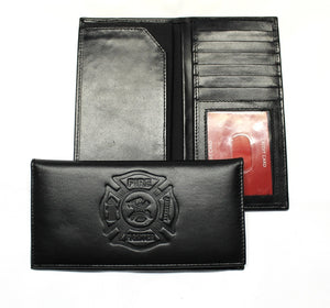 Fire Fighter Roper Wallet / Checkbook - Black