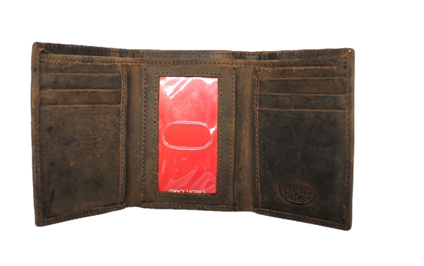 Fire Fighter Trifold Wallet - Crazy Horse Leather