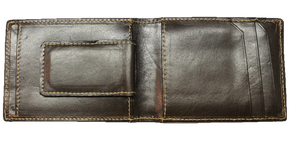 Front Pocket Wallet with Magnetic Money Clip - Dark Brown