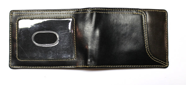 Slim Front Pocket Wallet with Bill Clip -Black & Brown