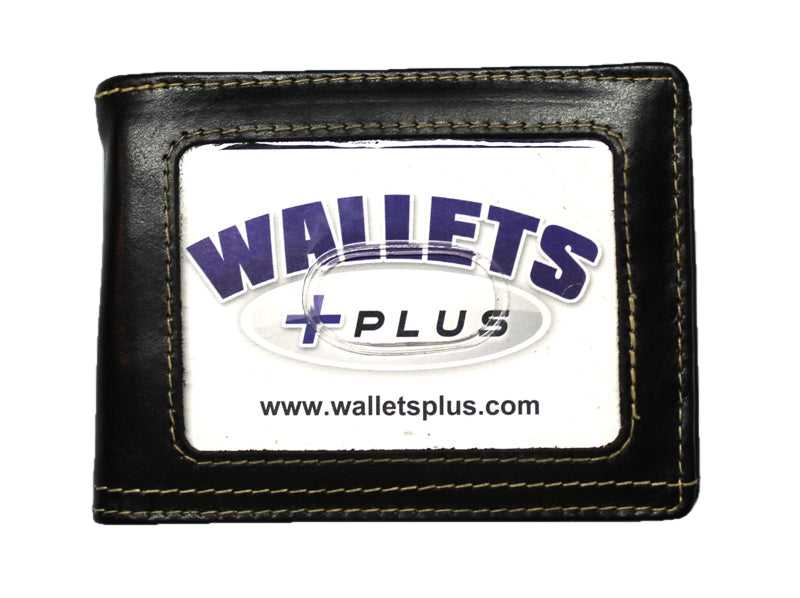 Magnetic Front Pocket Wallet / Moneyclip - Dark Brown Leather
