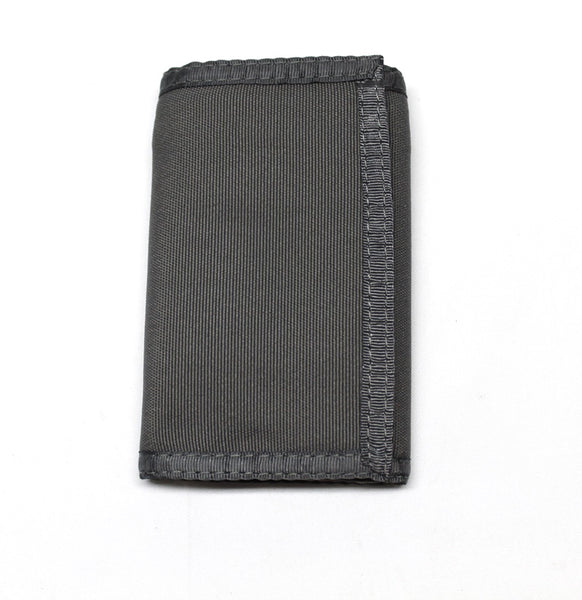 Nylon Trifold Wallet with Coin Pocket - Gray