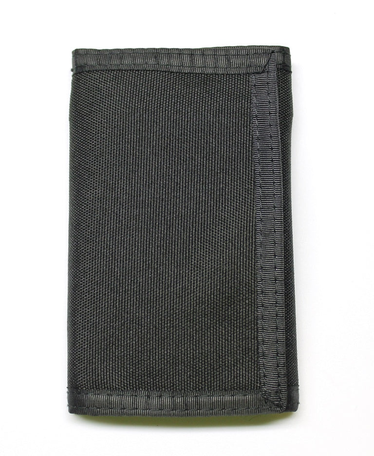 Nylon Trifold Wallet with Coin Pocket Black Wallets Plus