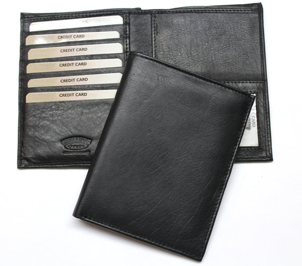 Passport Case ID Wallet - Soft Black Leather