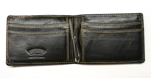 Slim Front Pocket Wallet with Bill Clip -Black & Brown
