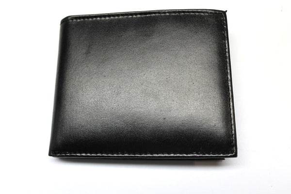 Sprocket Brand RFID Safe Billfold Style Wallet - Black Leather